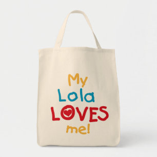 My Lola Loves Me T-shirts and Gifts Tote Bag