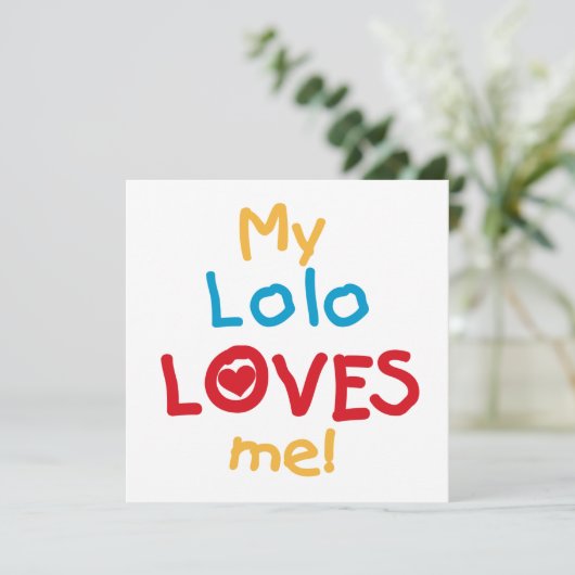My Lolo Loves Me T-shirts and Gifts (Standing Front)