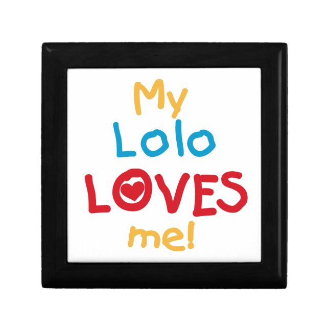 My Lolo Loves Me T-shirts and Gifts Keepsake Box (Front)
