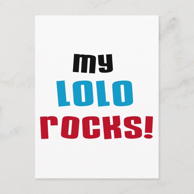 My Lolo Rocks T-shirts and Gifts Postcard (Front)