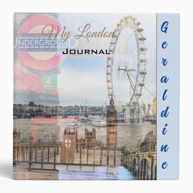 "My London Journal" 3 Ring Binder (Front)