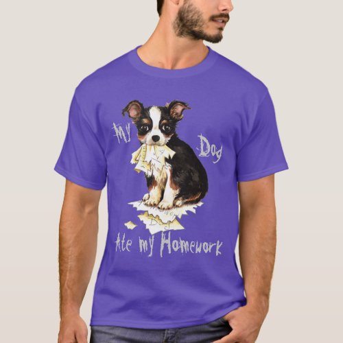 My Long Coat Chihuahua Ate My Homework T_Shirt