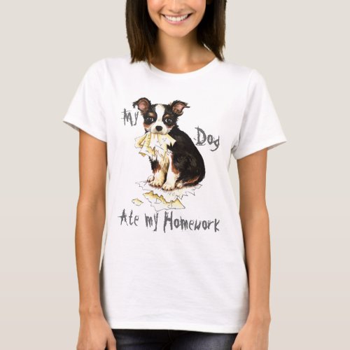 My Long Coat Chihuahua Ate My Homework T_Shirt