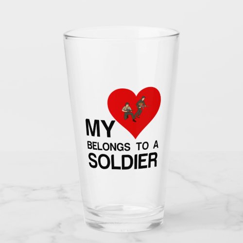 MY LOVE BELONGS TO A SOLDIER GLASS