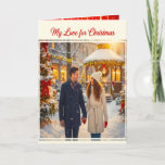 MY LOVE FOR CHRISTMAS MAN AND WOMAN SCENE TOGETHER CARD