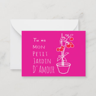 My love garden on my greeting card. note card