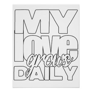 My Love Grows Daily Poster