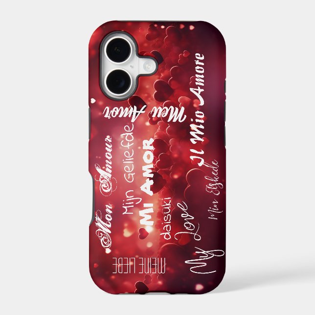 "My Love" in different languages Iphone Case (Back)