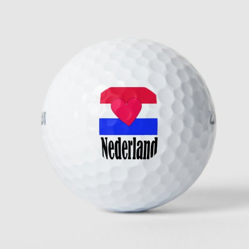 My love in netherlands nederland country Flag T_ Golf Balls