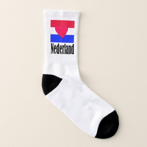 My love in netherlands nederland country Flag T_ Socks