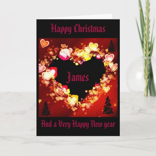 My Love Is Ablaze This Christmas Holiday Card