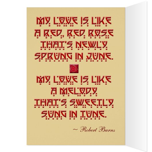 My Love is like a Red, Red, Rose (Inside (Left))