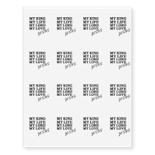 My Love Jesus Great Christian Men Women Temporary Tattoos
