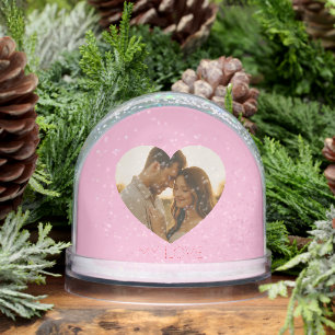 My love Minimal couple custom Snow Globe