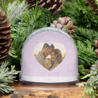 My love Minimal couple custom Snow Globe