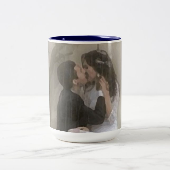 My Love, Mom Amour l'huile Two-Tone Coffee Mug (Center)