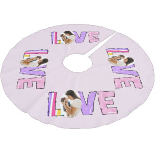 My Love My Family Create Your Own Photo Brushed Polyester Tree Skirt
