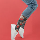 My Love, My Socks: Personalized Valentine's Day  Socks<br><div class="desc">Surprise your special someone with "My Love, My Socks" – a unique Valentine's Day gift crafted just for him. These charming socks feature a black background adorned with a pattern of two different circular photos of you, surrounded by whimsical black and white hearts. Designed to bring joy and add a...</div>
