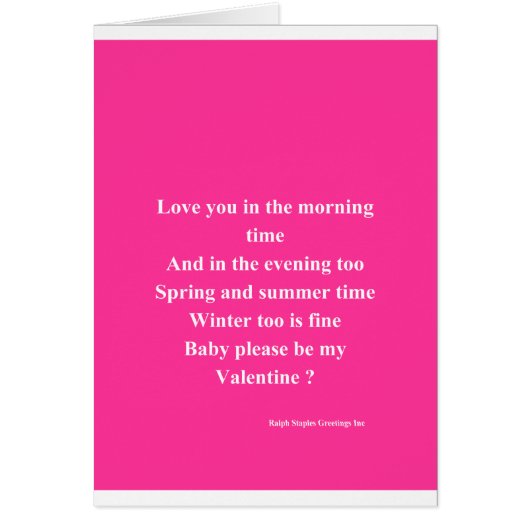 My love my Valentine (Front)