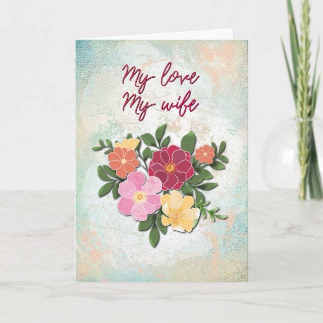My love, my wife card (Front)