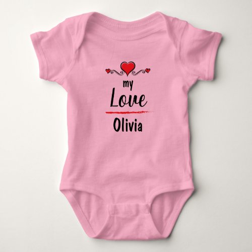 My Love or Nickname _ change to your language Baby Baby Bodysuit
