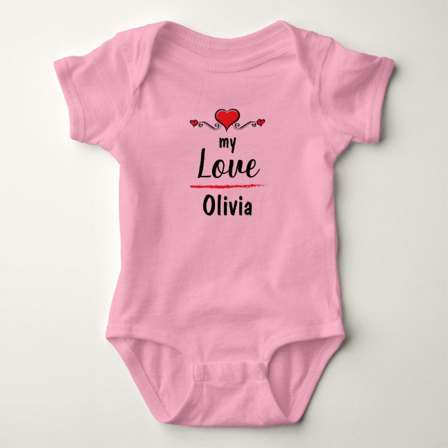 My Love or Nickname - change to your language Baby Baby Bodysuit (Front)