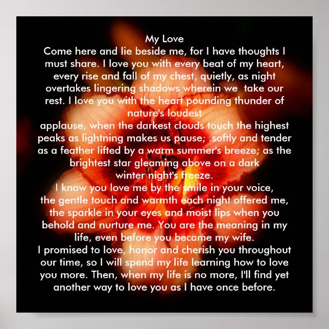 My Love Poster (Front)