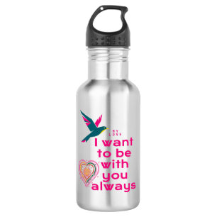 My love stainless steel water bottle