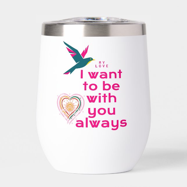 My love thermal wine tumbler (Front)