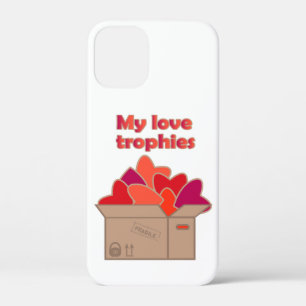 My love trophies in box full of Valentines hearts iPhone 12 Mini Case