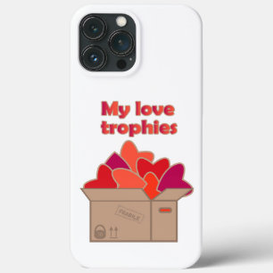 My love trophies in box full of Valentines hearts iPhone 13 Pro Max Case