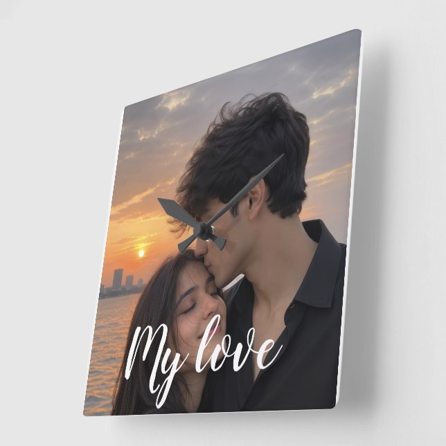 My Love wall clock customisable wall clock  (Angle)