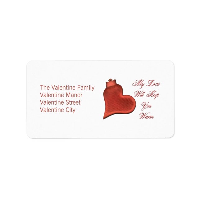 My Love Will Keep You Warm Label (Front)