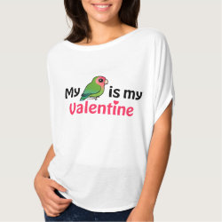 My Lovebird is My Valentine Women's Bella Flowy Circle Top