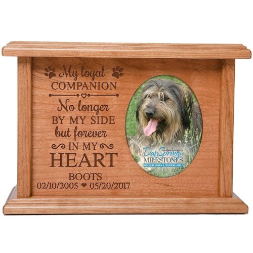 My Loyal Companion Cherry Wood Cremation Urn