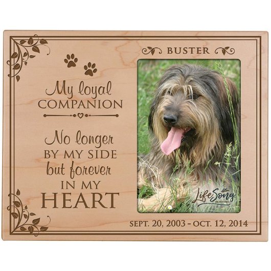 My Loyal Companion Pets Maple Picture Frame (Front)