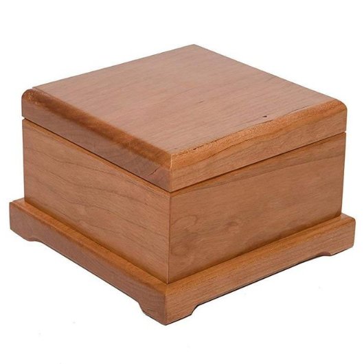 My Loyal Companion Small Cherry Wood Pet Urn (Angled)