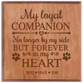My Loyal Companion Small Cherry Wood Pet Urn (Front)