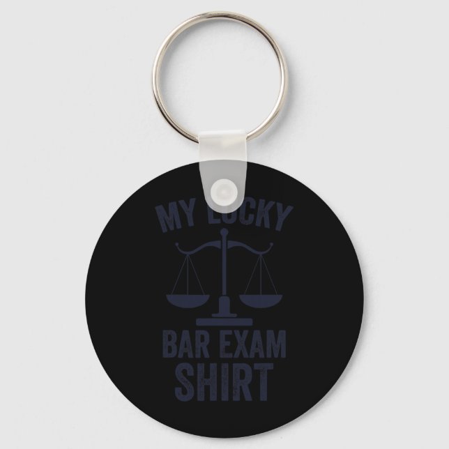 My Lucky Bar Exam Funny Law School Graduation New  Keychain (Front)