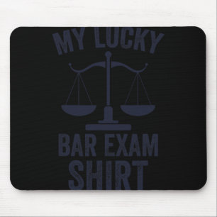 My Lucky Bar Exam Funny Law School Graduation New  Mouse Pad