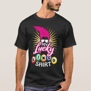 My Lucky Bingo Pink Troll Hair Gambling Bingo Play T-Shirt