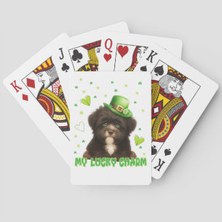 My Lucky Charm Havanese Puppy St. Patrick's Day Poker Cards