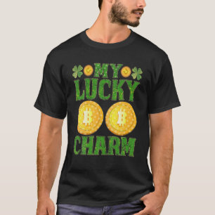 My Lucky Charm Shamrock St Patricks Day Bitcoin Cr T-Shirt