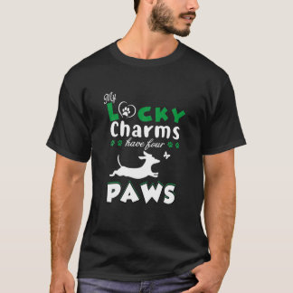 My Lucky Charms Have Four Paws Patrick Dachshund L T-Shirt
