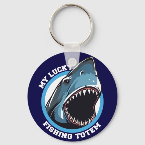My Lucky Fishing Totem with Shark T_Shirt Keychain