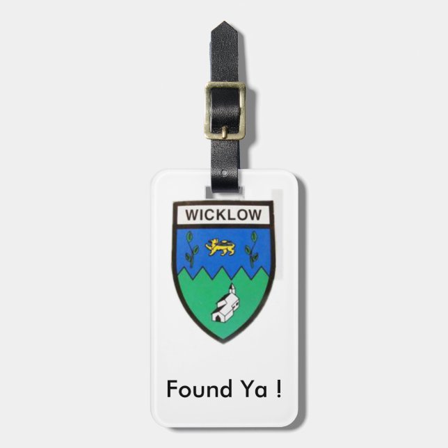 My Luggage Personalized Wicklow County ID Tag (Front Vertical)