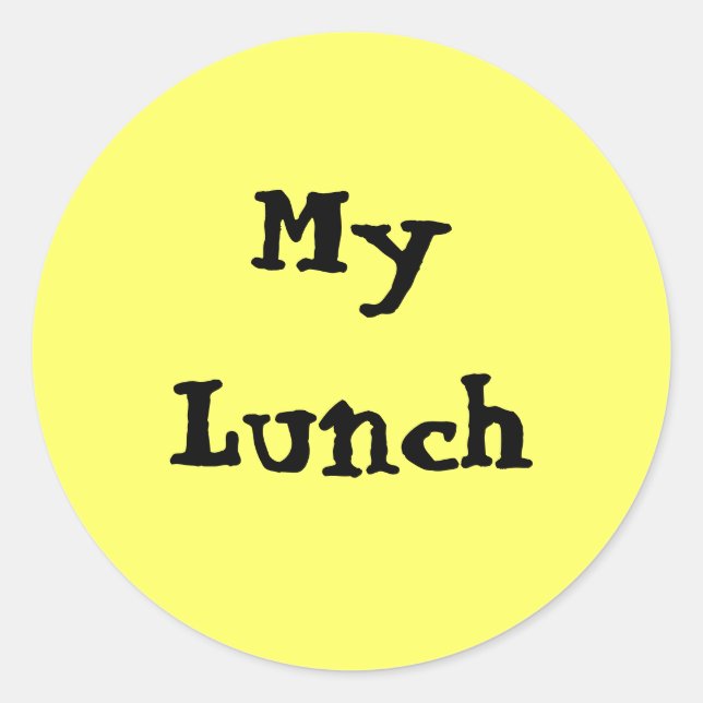 My Lunch Classic Round Sticker (Front)