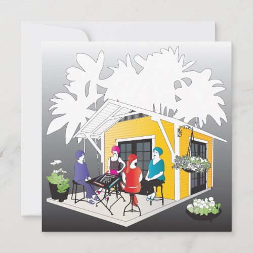 My Mah Jongg Cottage Custom Invitation