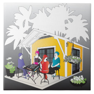 My Mah Jongg Cottage Ceramic Tile