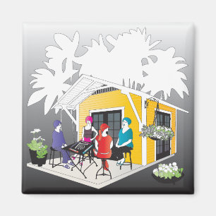 My Mah Jongg Cottage Magnet